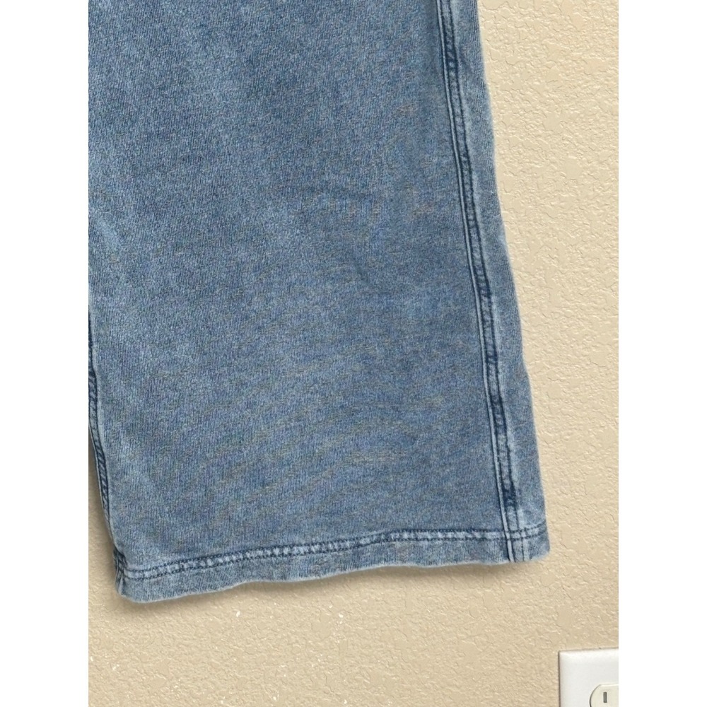 Good American Good Wide Leg Jeans Light Blue Acid Wash High Rise Denim 10/30 - Picture 4 of 9